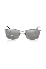 Frankie Morello Silver Metallic Men Sunglass