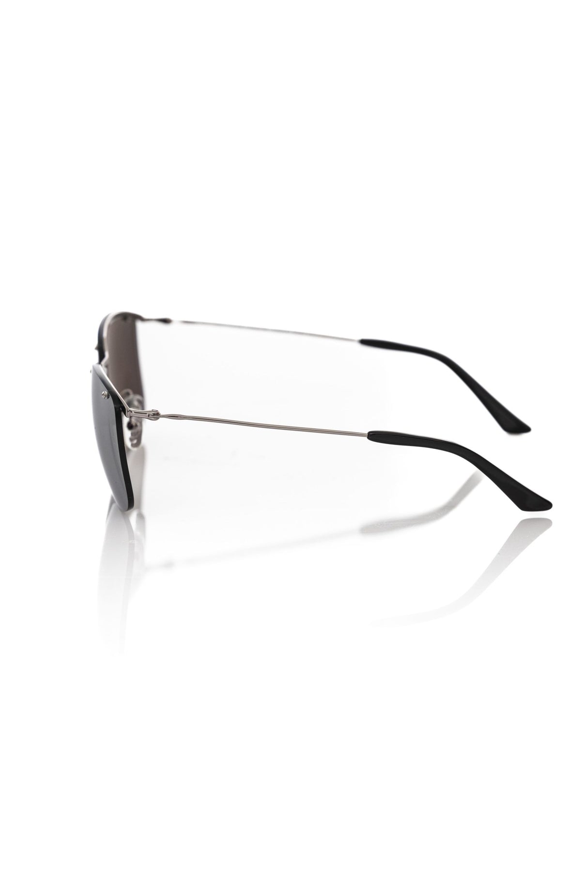 Frankie Morello Silver Metallic Men Sunglass