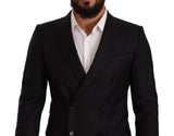 Dolce & Gabbana Elegant Black Dotted Formal Blazer