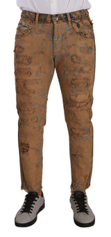 Dolce & Gabbana Authentic Distressed Denim Classic Trousers