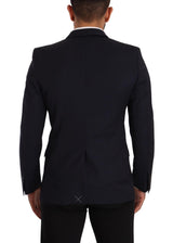 Dolce & Gabbana Sleek Navy Martini Slim Fit Wool Blazer