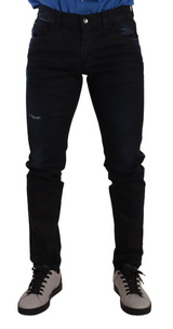 Dolce & Gabbana Elegant Slim Fit Skinny Jeans in Dark Blue