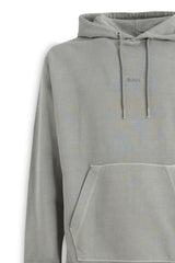 Hugo Boss Elegant Grey Cotton Hooded Sweatshirt