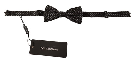 Dolce & Gabbana Elegant Silk Black Fantasy Bow Tie