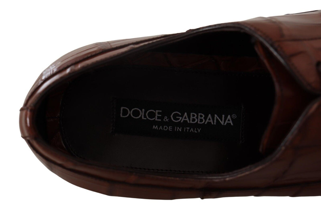 Dolce & Gabbana Elegant Exotic Crocodile Leather Formal Shoes