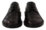 Dolce & Gabbana Elegant Purple Leather Derby Formal Shoes