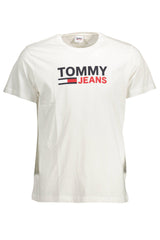 Tommy Hilfiger White Cotton Men T-Shirt