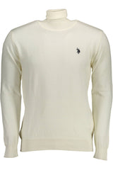 U.S. POLO ASSN. White Cotton Men Sweater