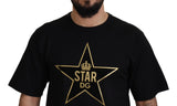 Dolce & Gabbana Gold Star DG Emblem Crewneck Tee