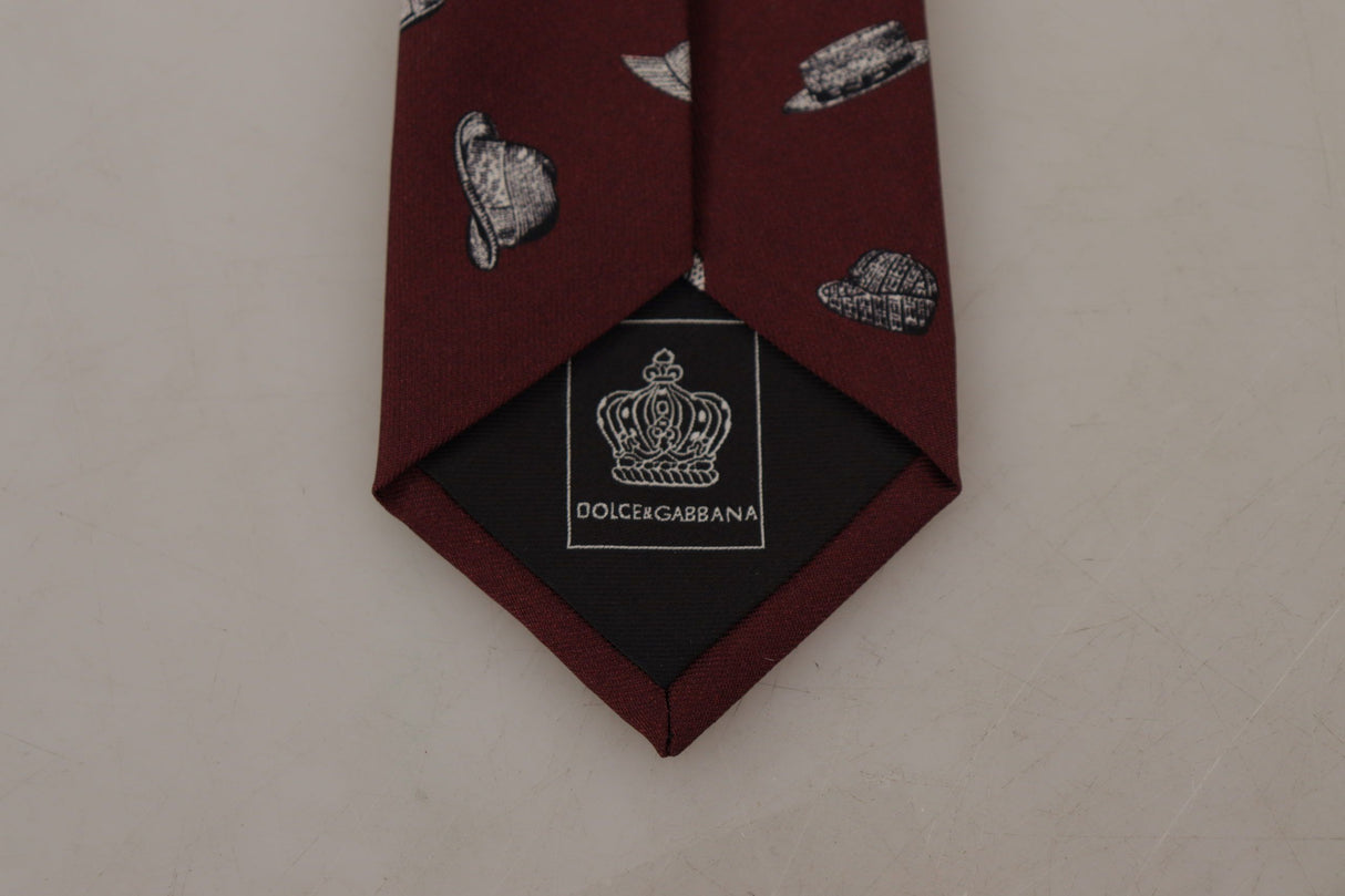 Dolce & Gabbana Maroon Elegance Silk Tie