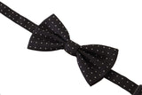 Dolce & Gabbana Elegant Black Polka Dot Silk Bow Tie