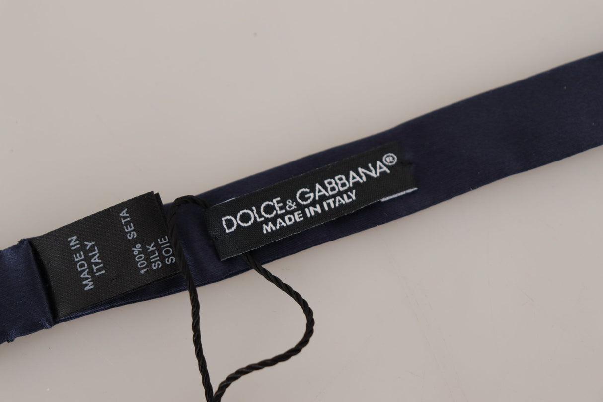 Dolce & Gabbana Stunning Silk Blue Bow Tie