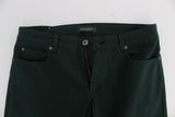 Ermanno Scervino Chic Green Straight Cut Jeans