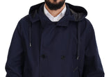 Dolce & Gabbana Elegant Double-Breasted Blue Parka Jacket