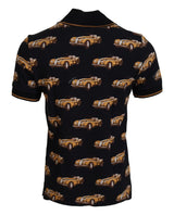 Dolce & Gabbana Elegant Car Print Polo T-Shirt in Black