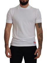 Dolce & Gabbana Elegant White Cotton Polo T-Shirt