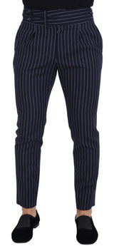 Dolce & Gabbana Sophisticated Blue Wool Blend Trousers