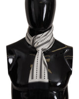 Dolce & Gabbana Elegant Monochrome Silk Men's Scarf