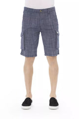 Baldinini Trend Blue Cotton Men Short