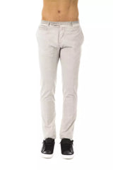 Uominitaliani Gray Cotton Men Casual Pant