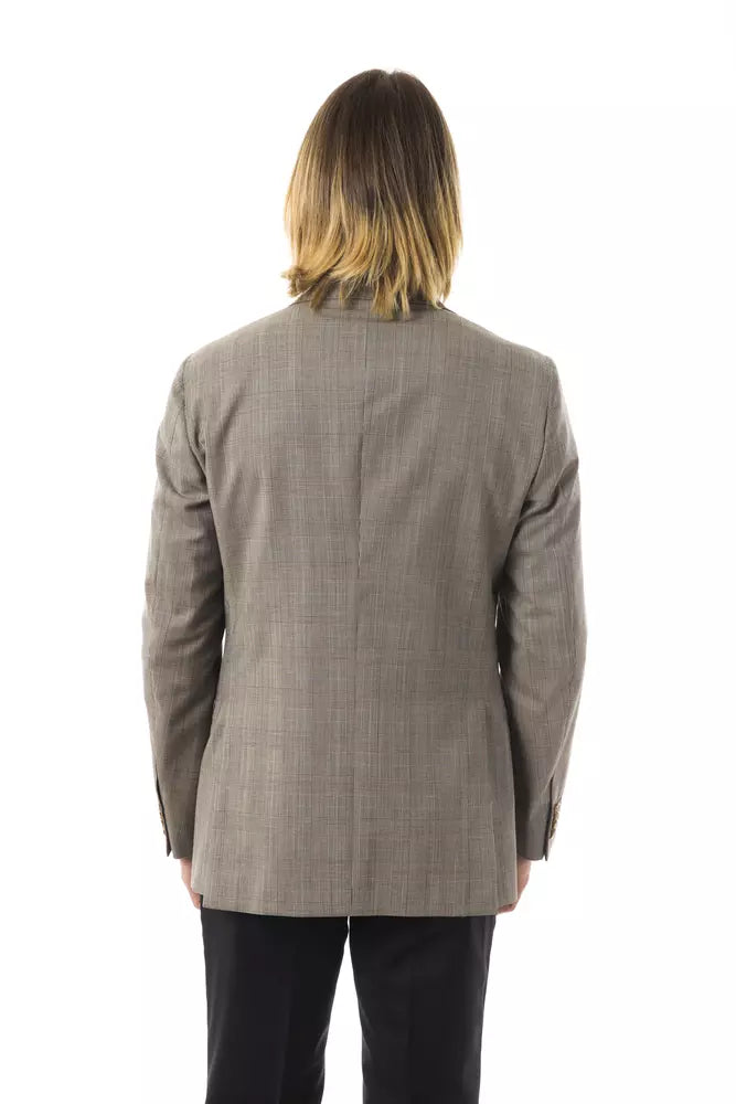 Uominitaliani Gray Wool Men's Blazer