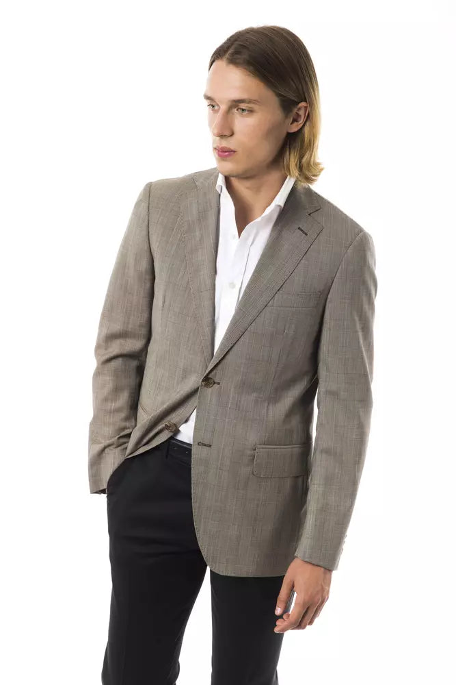 Uominitaliani Gray Wool Men's Blazer