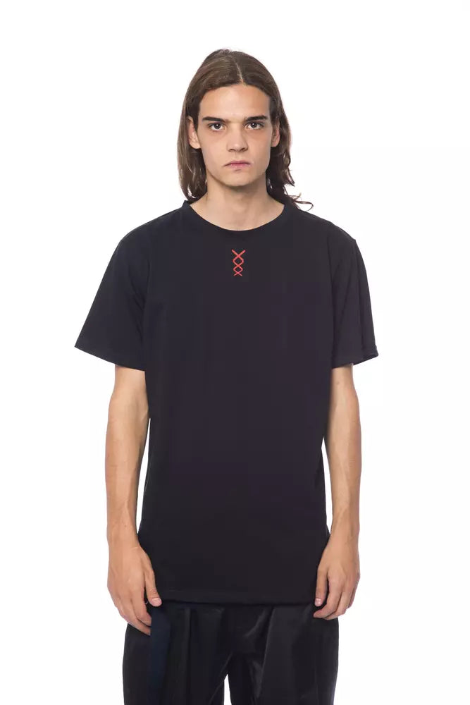 Nicolo Tonetto Black Cotton Men T-Shirt