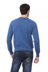 Billionaire Italian Couture Embroidered Merino Wool Crew Neck Sweater