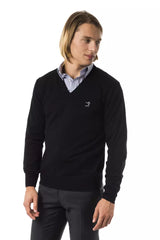 Uominitaliani Black Wool Men Sweater