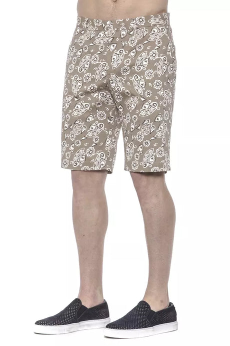 PT Torino Beige Cotton Men Bermuda Short