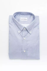 Robert Friedman Light Blue Cotton Men Shirt