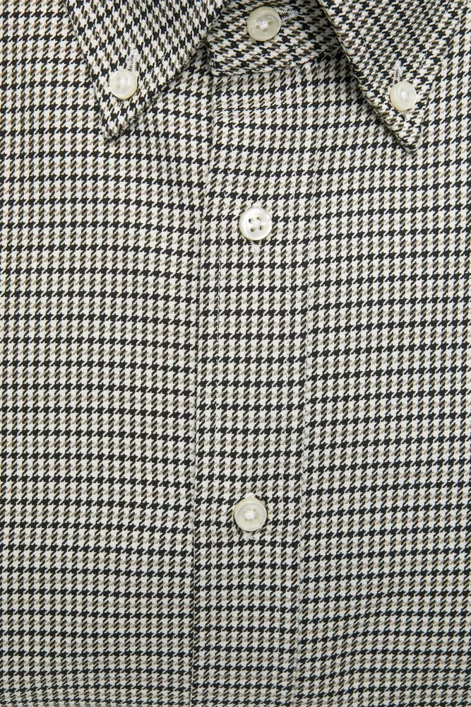 Robert Friedman Beige Cotton Men Shirt