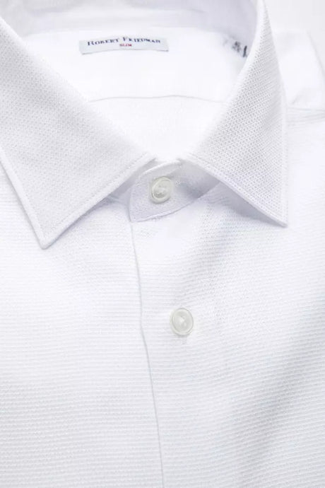 Robert Friedman White Cotton Men's Shirt