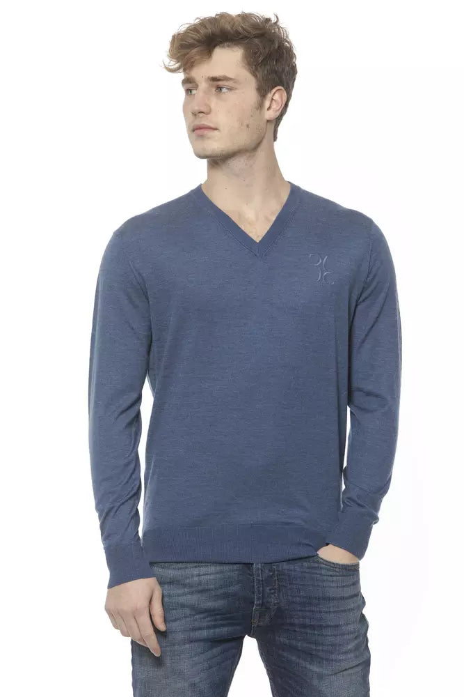 Billionaire Italian Couture Elegant Cashmere V-Neck Men's Sweater