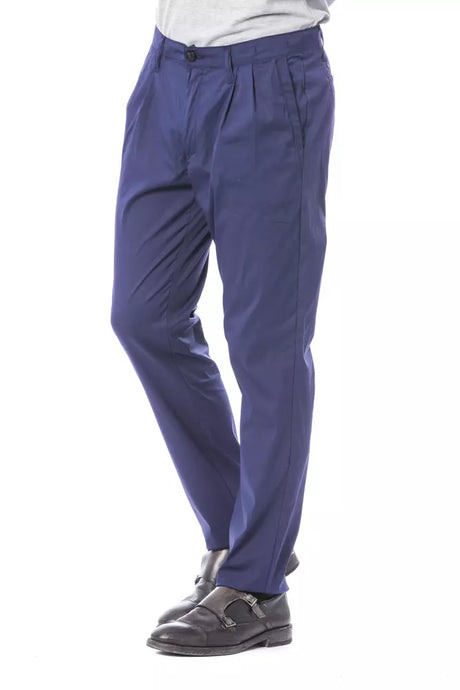 Verri Blue Cotton Men Chino Pant