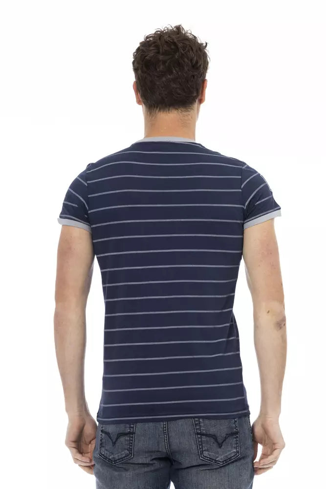 Trussardi Action Blue Cotton Men T-Shirt