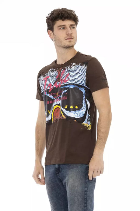 Trussardi Action Brown Cotton Men's T-Shirt