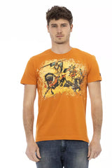 Trussardi Action Orange Cotton Men T-Shirt