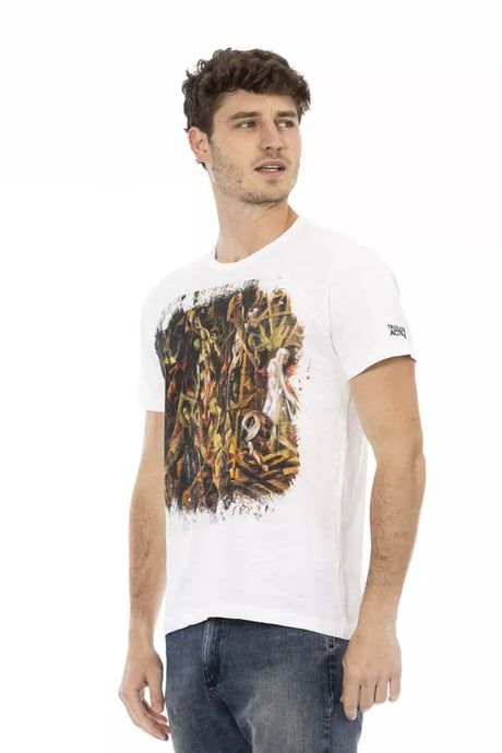 Trussardi Action White Cotton Men T-Shirt