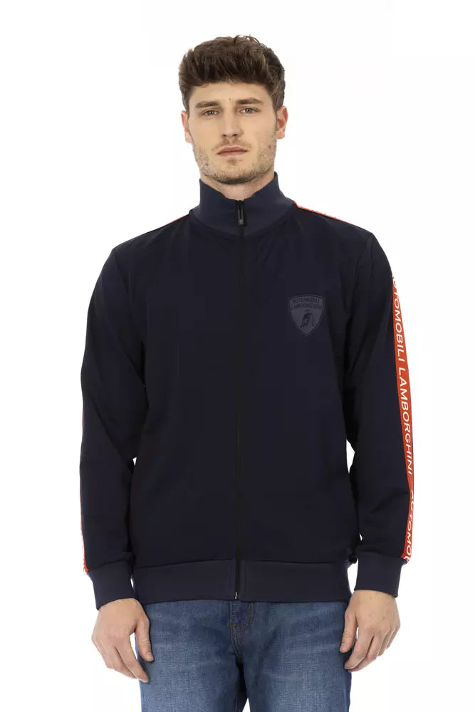 Automobili Lamborghini Blue Polyester Men's Sweatshirt