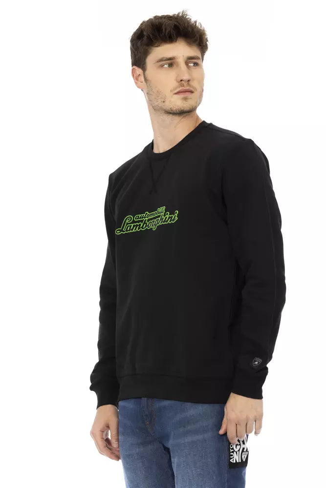 Automobili Lamborghini Black Cotton Men's Sweater