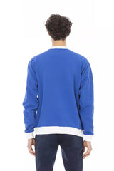 Baldinini Trend Blue Cotton Men Sweater