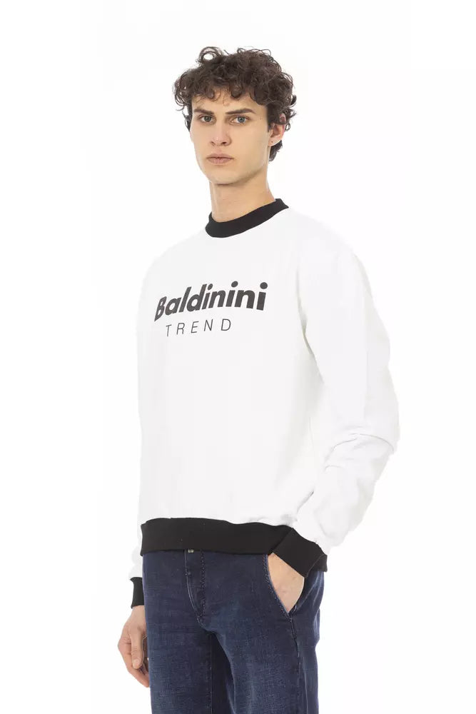 Baldinini Trend White Cotton Men's Sweater