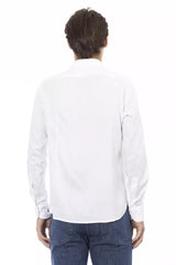 Baldinini Trend White Cotton Men Shirt