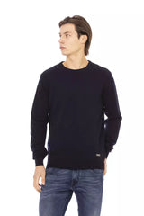 Baldinini Trend Blue Wool Men Sweater