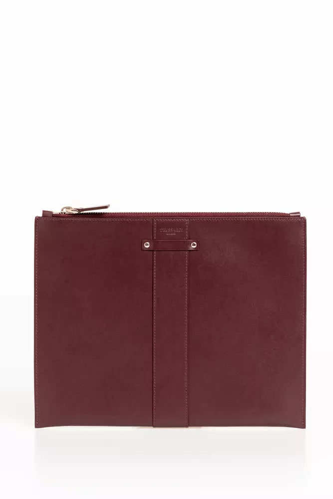 Trussardi Brown Leather Men Clutch