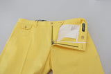 Dolce & Gabbana Sun-Kissed Yellow Cotton Trousers