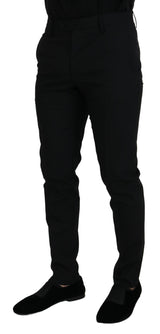 Dolce & Gabbana Elegant Black Wool-Blend Trousers