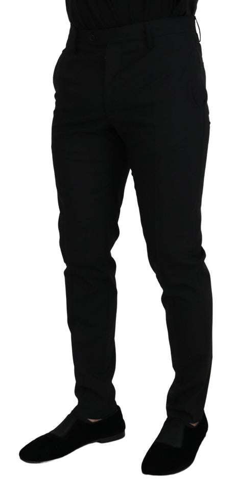 Dolce & Gabbana Elegant Black Wool-Blend Trousers