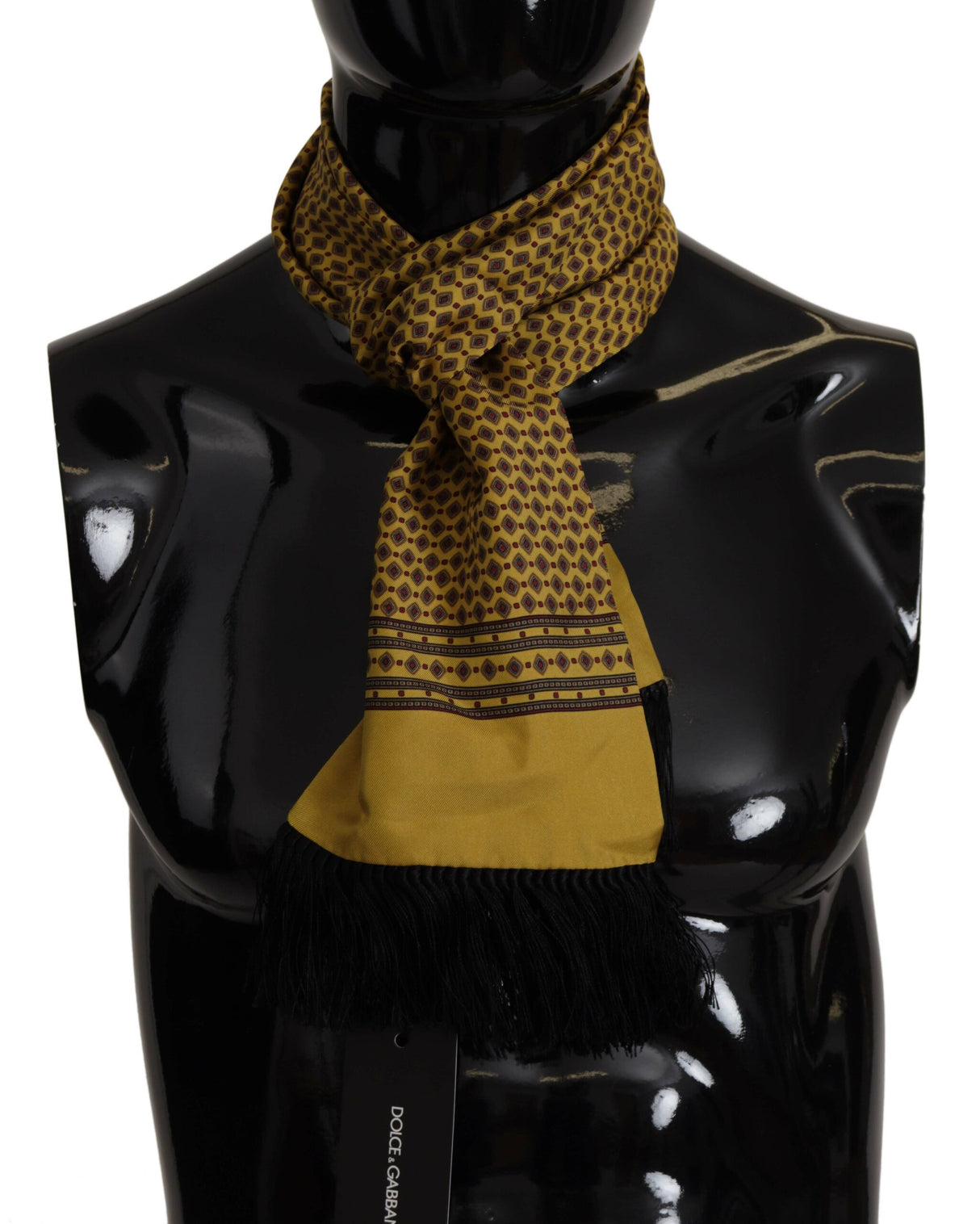 Dolce & Gabbana Elegant Yellow Silk Men's Scarf